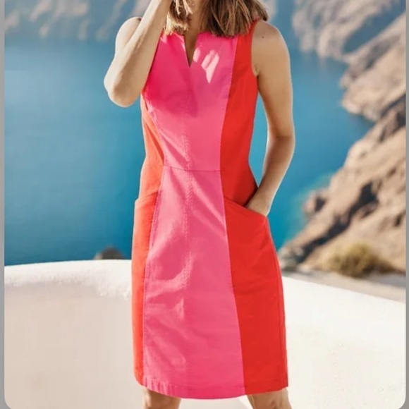 NWT Boden Helena Chino Dress Bright Colorblock 4P - Picture 13 of 13